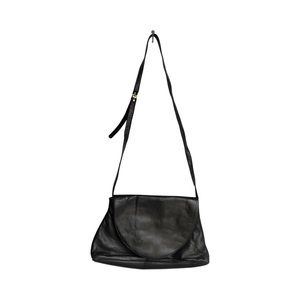 La Bagagerie black leather vintage crossbody bag
